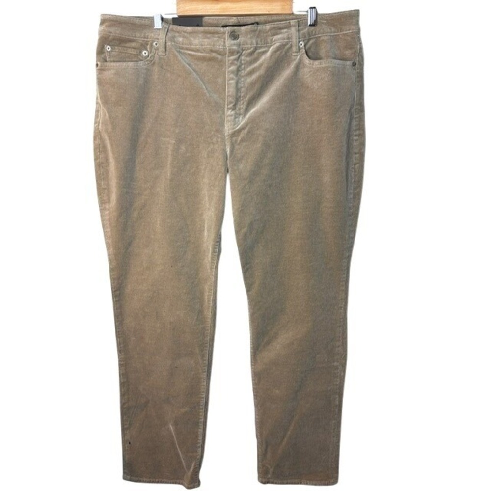 New Ralph Lauren Mens 20W Tan‎ Corduroy Mid-Rise Straight Leg Pants Preppy Fall